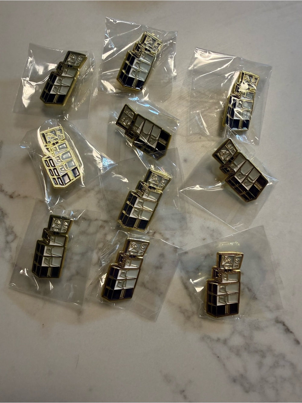 Function one gold & enamel pin set of 10